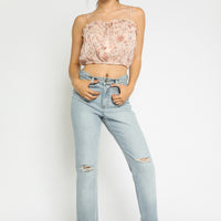 Coral Floral Crop Tank