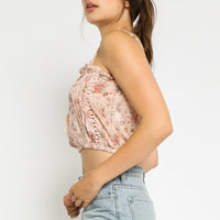 Coral Floral Crop Tank