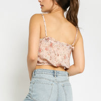 Coral Floral Crop Tank