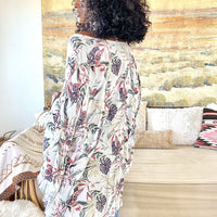 Tropical Drape Sleeve Kimono