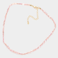Faceted Rectangle Necklace