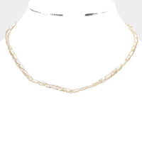 Faceted Rectangle Necklace