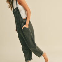 Washed Black Overalls