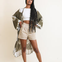 Tie-dye Longline Kimono