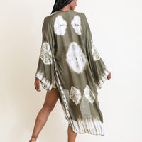 Tie-dye Longline Kimono