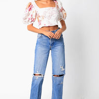 Macey Floral Top