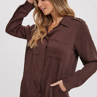 Studded Button Up Shirt