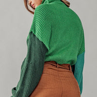 Waffle Knit Crop Sweater