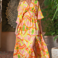 Citrus Kimono Maxi