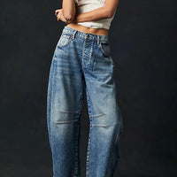Low Rise Barrel Denim