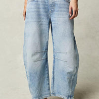 Low Rise Barrel Denim