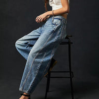Low Rise Barrel Denim