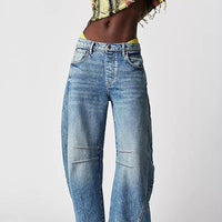 Low Rise Barrel Denim