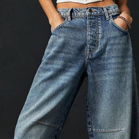 Low Rise Barrel Denim