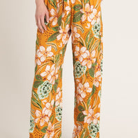 Belted Floral Pants