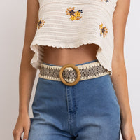 Raffia Round Belt