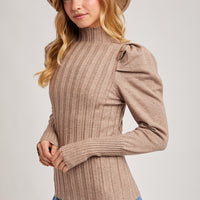 Puff Sleeve Knit Top