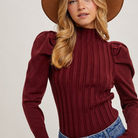 Puff Sleeve Knit Top