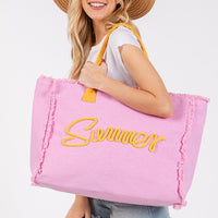 Summer Fringe Canvas Tote
