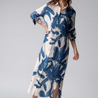 Palm Print Summer Dress