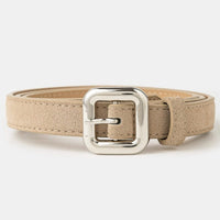 Square Buckle Leather Belt