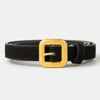 Square Buckle Leather Belt