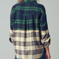 Half Gradient Flannel Shirt