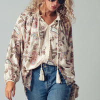 Paisley Embroidered Lace Blouse