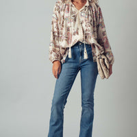 Paisley Embroidered Lace Blouse