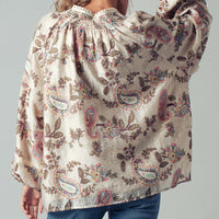 Paisley Embroidered Lace Blouse