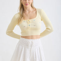 Willow Cropped Knit Sweater