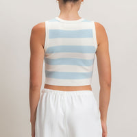 Striped Knit Crop Top