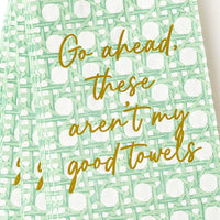 Green Cane Guest Towels
