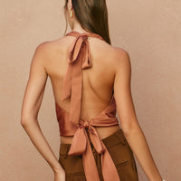Satin Halter Neck Top