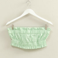 Shirred Bandeau Crop Top
