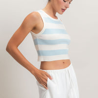 Striped Knit Crop Top