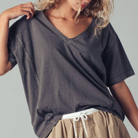 Vintage Wash V-Neck Tee