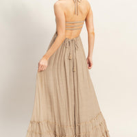 Smocked Halter Maxi