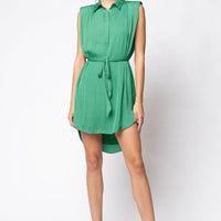 Collared Mini Shirt Dress