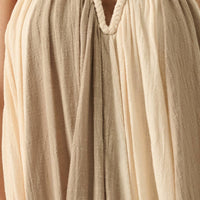 Colorblock Cotton Gauze Maxi