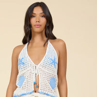Seashell Crochet Halter Top
