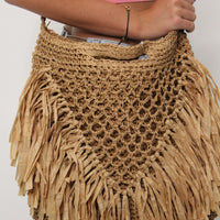 Straw Tassel Bag
