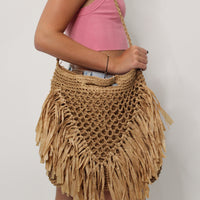 Straw Tassel Bag