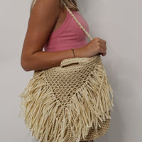 Straw Tassel Bag