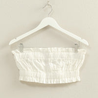 Shirred Bandeau Crop Top