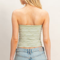 Strapless Jacquard Top