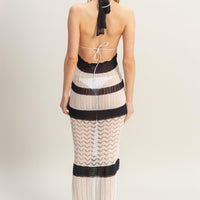 Crochet Striped Coverup Maxi