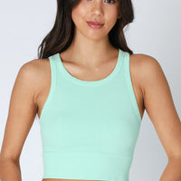 Chevron High Neck Crop