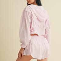 Gingham Windbreaker
