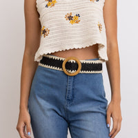 Raffia Round Belt